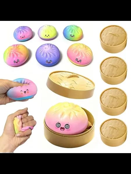 Мягкая игрушка-антистресс, паровой булочка, для офиса