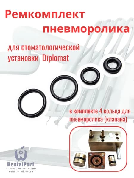 Ремкомплект пневморолика Дипломат (4 кольца). Ремкомплект клапана DIPLOMAT