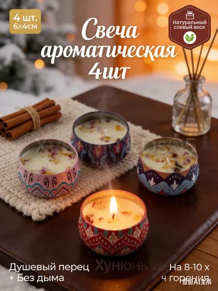 Свечи поминальные цифра 1 "Душистый перец" 6 см 4 шт