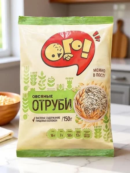 ОГО! Отруби овсяные постные 8 шт по 150 гр
