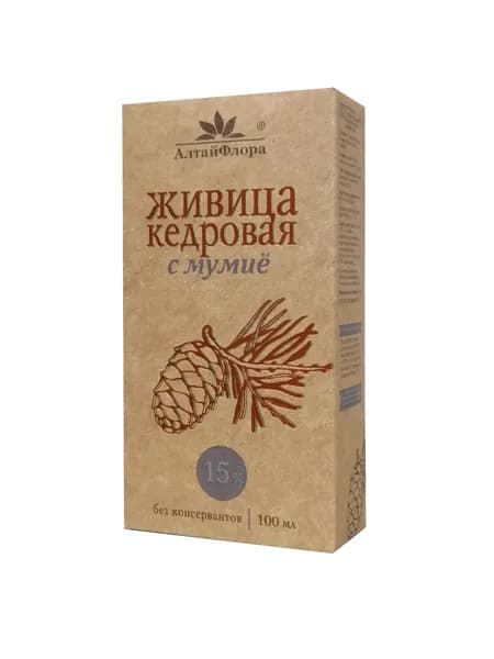 Живица кедровая 15% с мумиё, 100 мл. (АлтайФлора)