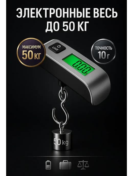 весы для багажа электронные до 50 кг