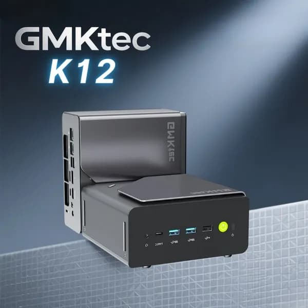 GMKtec Мини-ПК GMKtec K12 (AMD Ryzen 7 H 255, RAM 16 ГБ, SSD 512 ГБ, AMD Radeon, Windows 11 Pro), черный