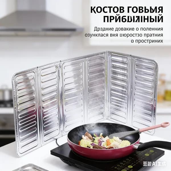 Защитный экран от брызг на плиту, 1 шт