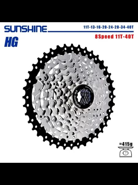 Кассета велосипедная SUNSHINE 8-скоростная 11-40T, черная