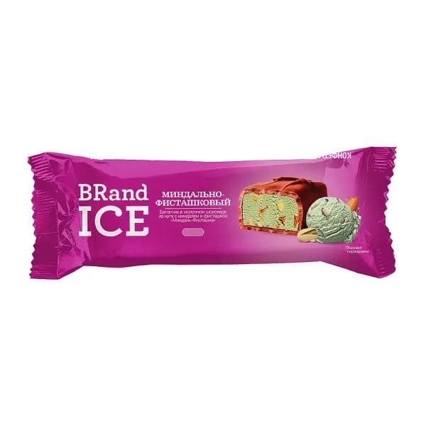 Батончик в молочном шоколаде из нуги миндаль-фисташка Brand Ice 40г