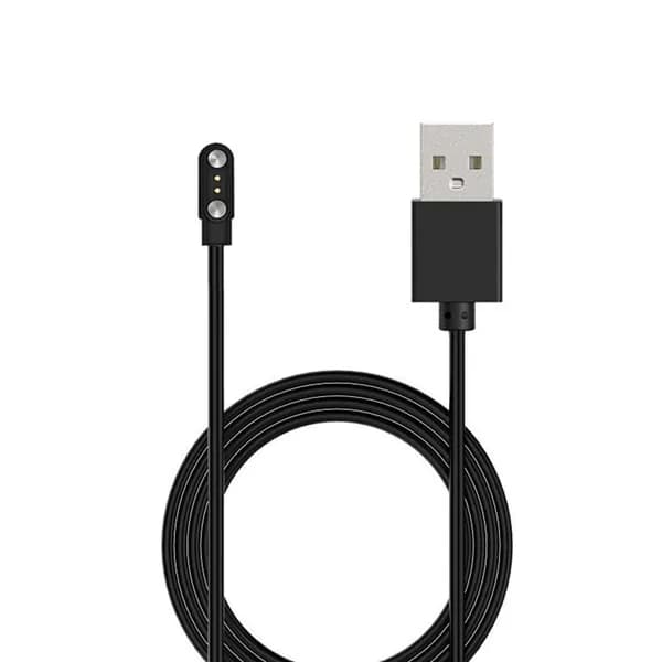 2-контактный сильный магнитный зарядный кабель, USB-шнур для зарядки, черный, белый цвет, универсальный для умных часов