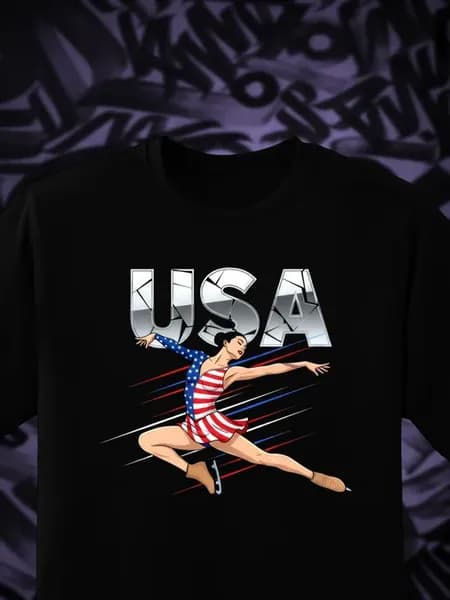 Футболка USA Фигурное Катание