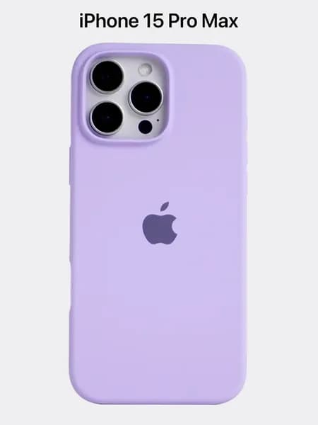 Чехол на iPhone 15 Pro Max Силиконовый сиреневый