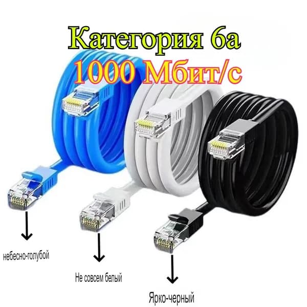 Кабель для интернет-соединения RJ-45/RJ-45, 0.5 м, синий