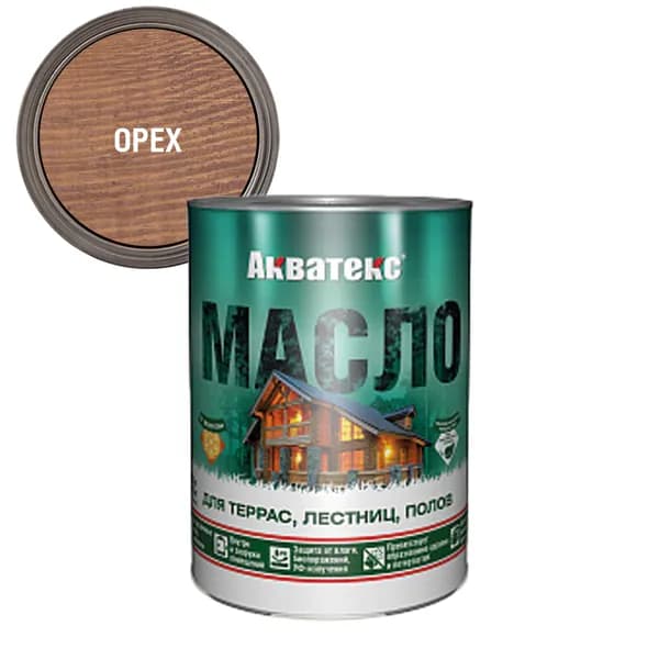Акватекс масло для террас, лестниц, полов 0,75 л орех