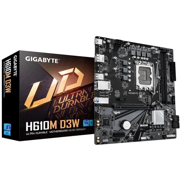 Материнская плата Gigabyte H610M D3W, LGA1700, Intel H610, Micro-ATX, RTL (H610M D3W)