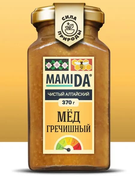 Мед натуральный гречишный Мамида, 370 гр