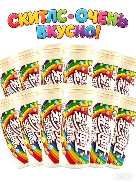 Конфеты Skittles с молочным вкусом, мини-банка, йогуртовые жевательные конфеты, популярная закуска