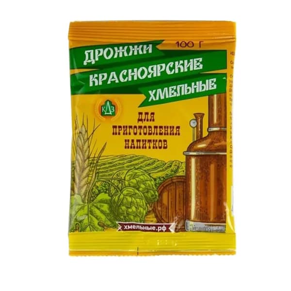 Красноярский дрожжевой завод Дрожжи Сухие активные 100г. 1шт.