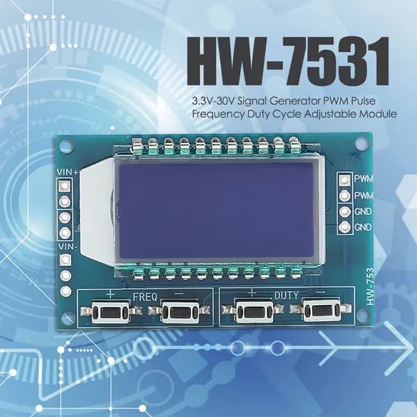 Генератор сигналов PWM с ЖК-дисплеем, частота 1 Гц 150 кГц, регулировка скважности