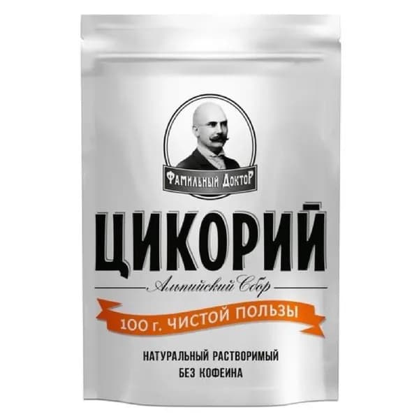Фамильный Доктор Цикорий натуральный Альпийский сбор, растворимый 100 гр/