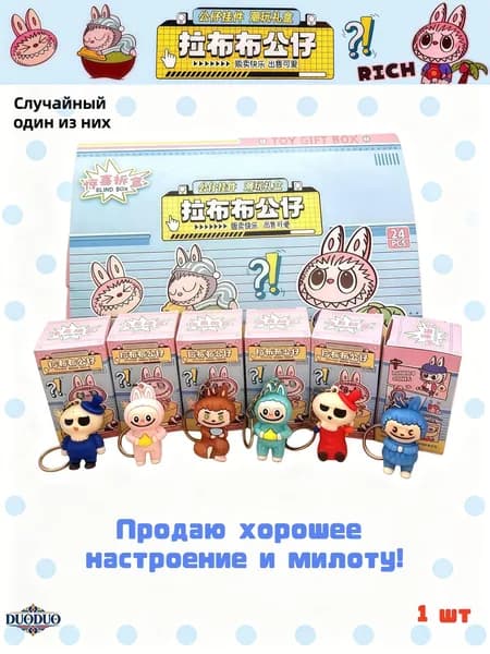 Слепая коробка Labubu (Лабубу), поп-арт фигурка, коллекционная игрушка, милый брелок, оригинальный подарок для детей и взрослых