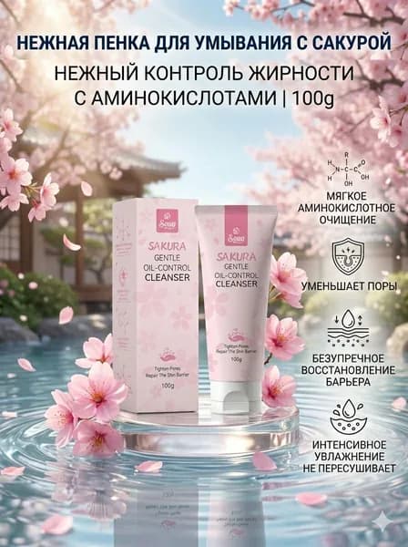Очищающая пенка для лица, 100 г, для всех типов кожи, ежедневный уход