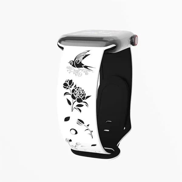Ремешок для Apple Watch 42mm(Только 10/11 серия) 44mm 45mm 46mm 49mm,Силиконовый резной браслет