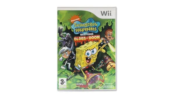 Spongebob Squarepants Featuring Nicktoons Globs of Doom (Nintendo Wii) Винтаж