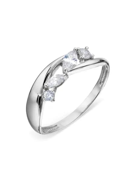 Кольцо женское серебряное 925 пробы с фианитом, KARATOV