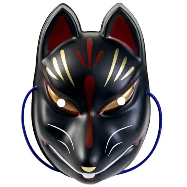 (1шт) Клинок Убийцы призраков Анбе Шин-Маска Fox COS-Черный