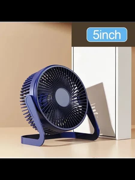 USB настольный вентилятор 5 дюймов белый 5 inch-Dark Blue
