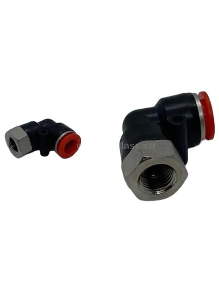 Цанговый фитинг угловой 1/4" x 6мм внутренняя резьба высокое качество