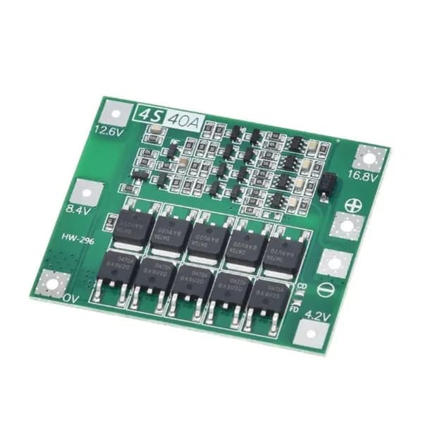 (1 шт.) Плата защиты для 4 последовательных Li-ion 18650, 40А, 16.8В - улучшенная