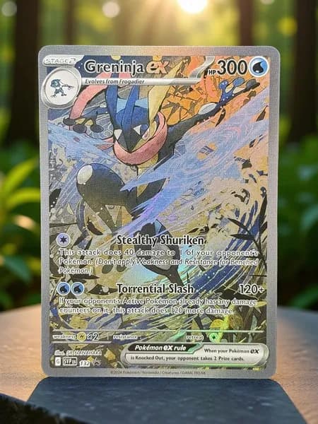 Портативные карты PKM X Настройка и прокси высококачественной Greninja ex Scarlet Violet Promos (SVP) #132
