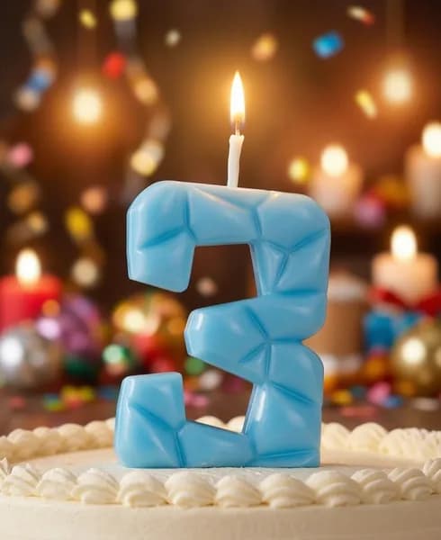 Свечи для торта цифра 3 10.5 см 1 шт