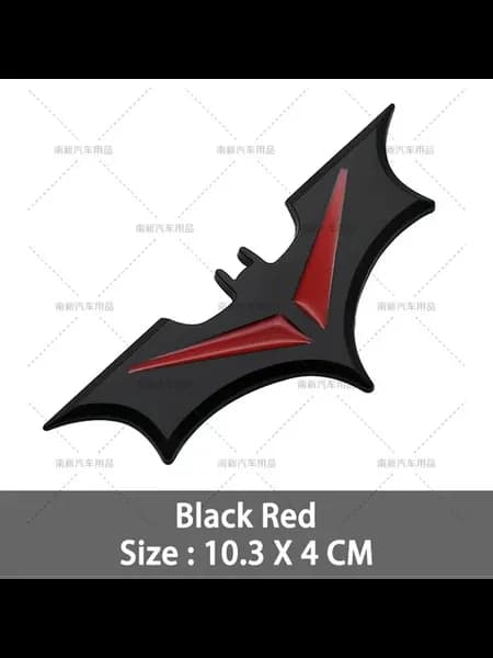 Металлический значок летучей мыши Black Red, B-18, 10.3x4 см