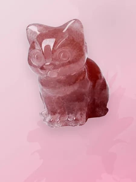 Резные фигурки котов из хрусталя, скульптуры животных, подарок для любителей, домашний декор, - арбуз красный