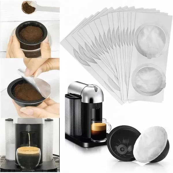 Алюминиевые герметизирующие фольгированные крышки для капсул Nespresso Vertuo, 20 шт.