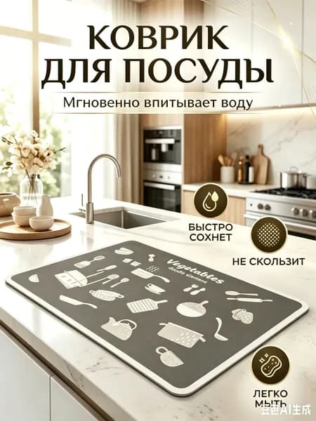 Коврик для кухни 30x40 см