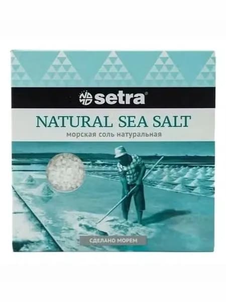 Соль морская Setra пищевая натуральная средняя 500 г