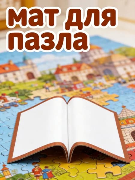 Удобный складной пазл-коврик с рамкой из полиэстера, противоскользящий, для домашней сборки
