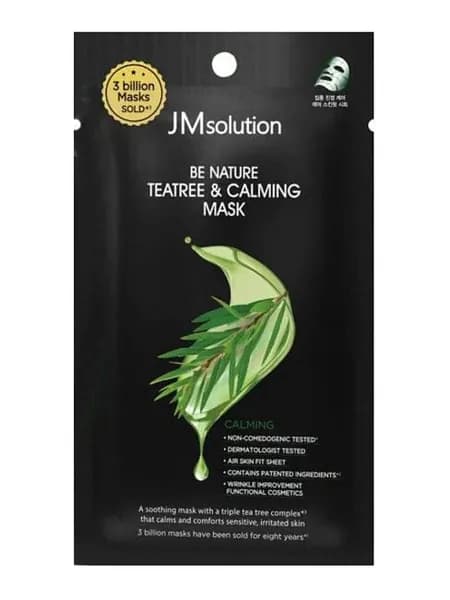 JM SOLUTION BE NATURE TEATREE & CALMING MASK Успокаиввющая тканевая маска с чайным деревом 24мл