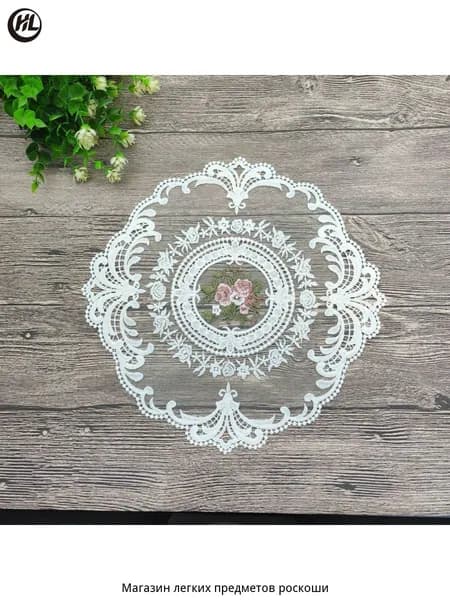 Салфетка сервировочная 28x28 см 2 шт муслин белый