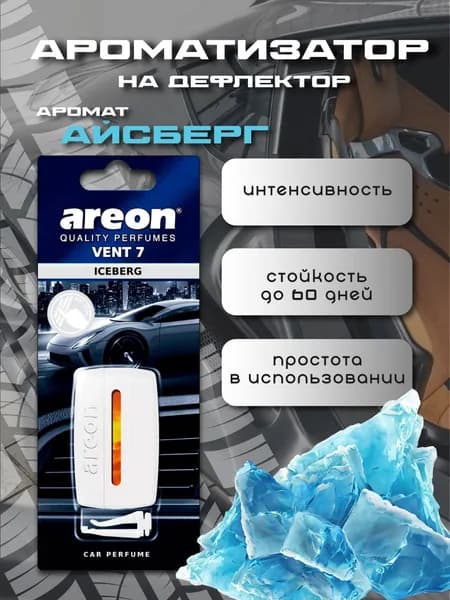 Ароматизатор автомобильный AREON VENT 7 Айсберг (дефлектор)