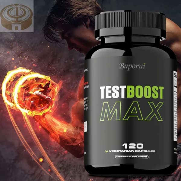 Buporai Test Boost Max - Добавка тестостерона для мужчин - Экстракт трибулуса террестриса - Натуральный усилитель энергии, выносливости и силы