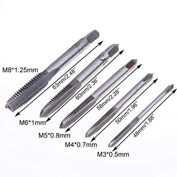 Набор метчиков M3-M8 (5 штук)