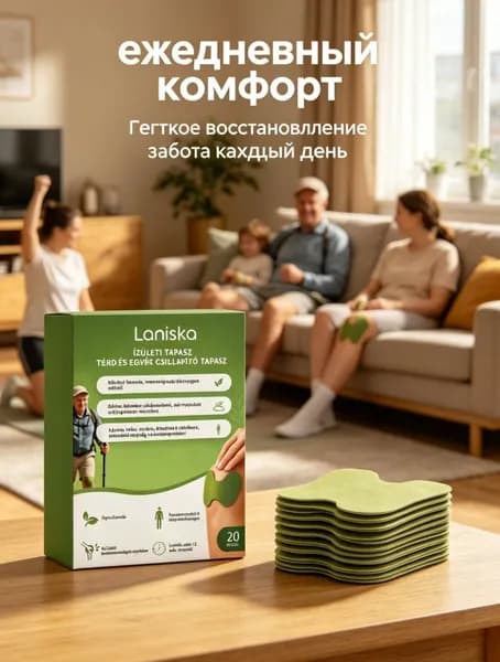 laniska растительный пластырь для суставов колено плечо спина локоть натуральная формула до 12 часов комфорта 20 шт