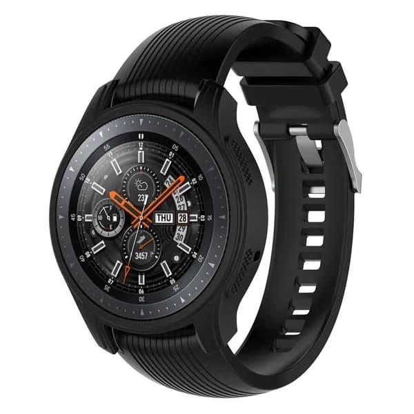 Универсальный силиконовый защитный чехол для Samsung Gear S3 Frontier и Watch (46 мм) черный