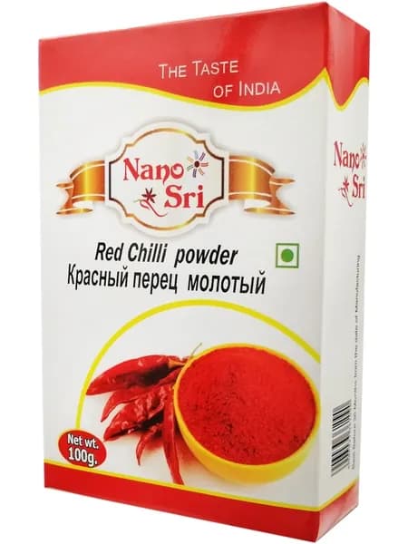Nano Sri - Красный перец чили молотый (Red Chilli powder), 100 г