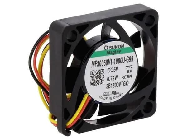 Вентилятор осевой SUNON MF30060V1-G99-A, 5В DC, 30x30x6мм, подшипник Vapo, поток 8,28куб.м/ч, 23,6дБА