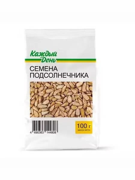 Семена подсолнечника Каждый День сырые очищенные 100 г