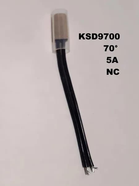 термостат KSD-9700 70 градусов нормально замкнутый - 3 шт.