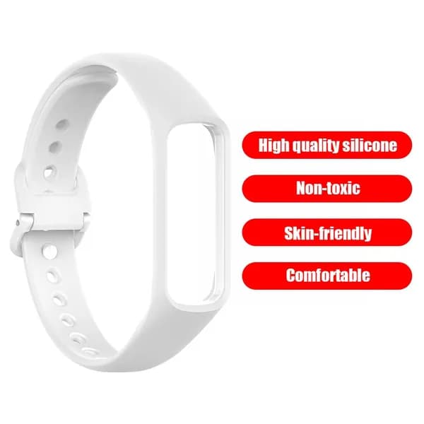 Силиконовый ремешок для фитнес-браслета Samsung Galaxy Fit-E R375 белый